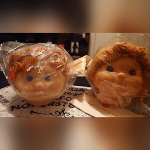 Vintage 1980's Yarn Hair Craft Doll Heads